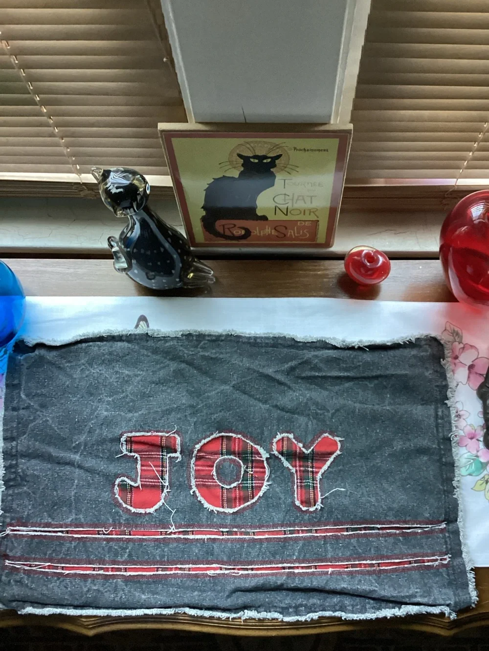 JOY Red Plaid Holiday Pillow Cover - Home Holiday Decor